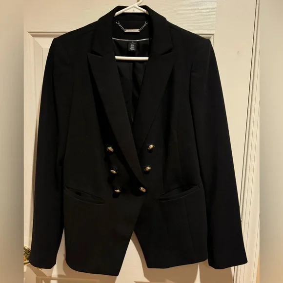 WHBM Double Breasted Blazer in black - Picture 2 of 5